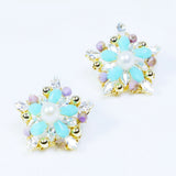 Star Earrings Piercings with Pearl Hoop Studs