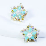 Star Earrings Piercings with Pearl Hoop Studs