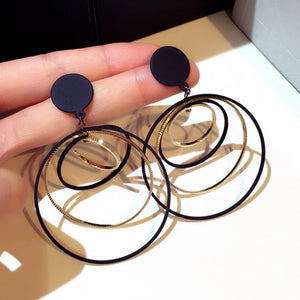 Personalized Circle Hoop Earrings for Women