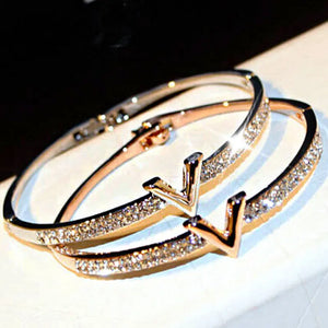 Korea Micro Crystal Bangles for Women