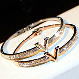 Korea Micro Crystal Bangles for Women