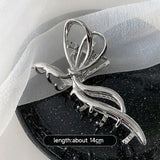 Irregular Hollow out Bow Metal Hair Claws for Women Party