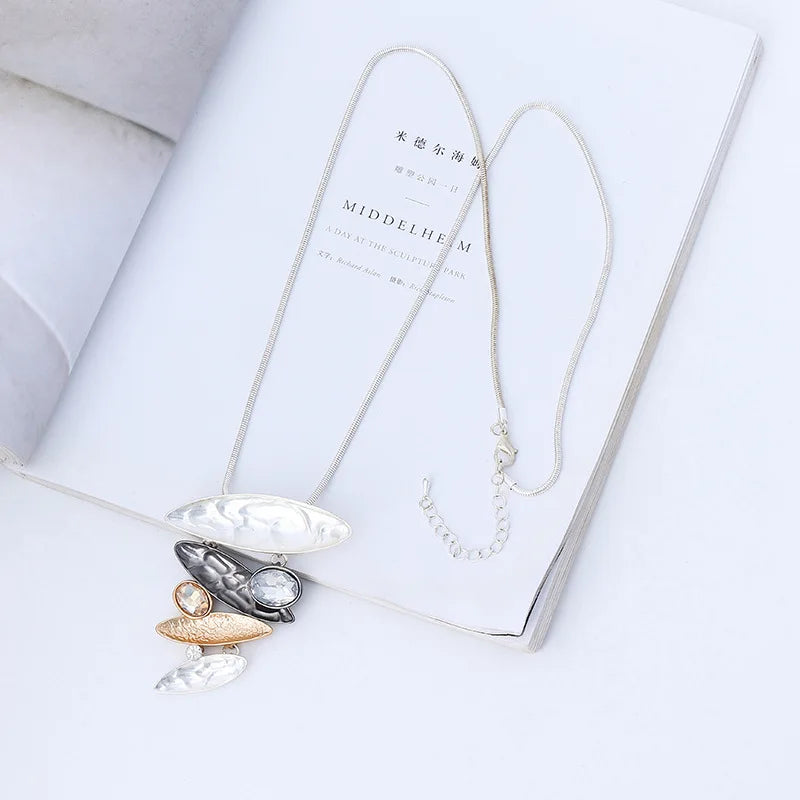 Geometry Long Necklace Collar for Women Costume Jewelry Unusual Thing