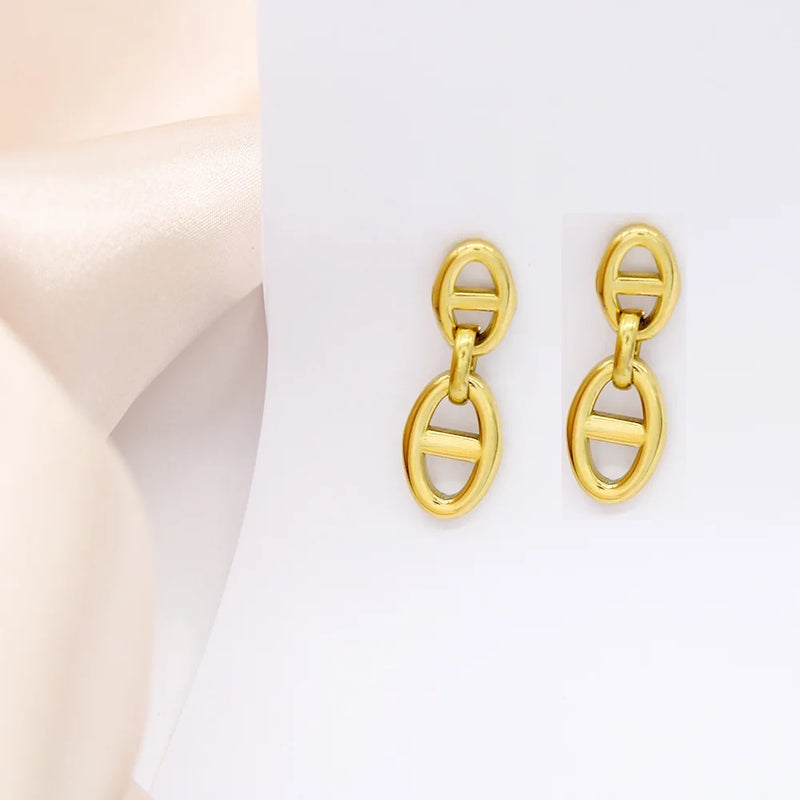Stainless Steel Pig Nose Earrings Wedding Jewelry