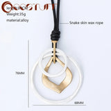 Silver Long Necklace with Pendants Jewelry for Women Suspension Goth Access