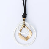 Silver Long Necklace with Pendants Jewelry for Women Suspension Goth Access
