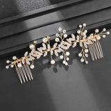Bridal Tiara Rhinestone Pearl Hairband Hairpin Wedding Hair Ornament