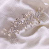Bridal Tiara Rhinestone Pearl Hairband Hairpin Wedding Hair Ornament