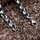 Dragon Head Chain Bracelet Stainless Steel Hand Chain for Boyfriend