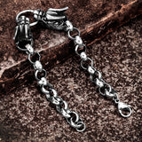 Dragon Head Chain Bracelet Stainless Steel Hand Chain for Boyfriend