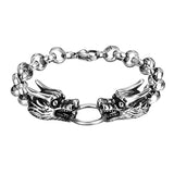 Dragon Head Chain Bracelet Stainless Steel Hand Chain for Boyfriend