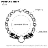Dragon Head Chain Bracelet Stainless Steel Hand Chain for Boyfriend