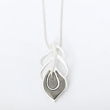 Vintage Hollow Leaf Suspension Necklace for Women