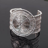 Alloy Cuff Bangle Wide Metal Bangles Bracelets Statement For Women