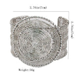 Alloy Cuff Bangle Wide Metal Bangles Bracelets Statement For Women