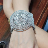 Alloy Cuff Bangle Wide Metal Bangles Bracelets Statement For Women