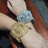 Alloy Cuff Bangle Wide Metal Bangles Bracelets Statement For Women