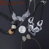 Gothic Choker Necklace with Pendant Chain, Women's Jewelry Accessory