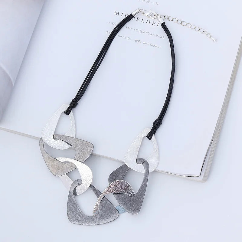 Gothic Choker Necklace with Pendant Chain, Women's Jewelry Accessory