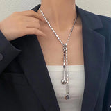 Headset Shape Necklace Titanium Steel Sweater Chain Necklace