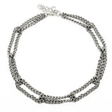 Vintage Metal Choker Link Chain Necklace for Women