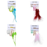 Pink Tassel Flower Hoop Earrings for Women