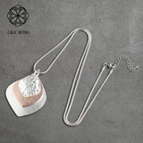 Leaf Pendant Long Chain Necklace for Women Plant Jewelry Female Accessories