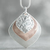 Leaf Pendant Long Chain Necklace for Women Plant Jewelry Female Accessories