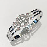 Life Tree Charm Bracelet Crystal Bangle Gift Cubic Zirconia Jewelry