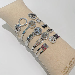 Life Tree Charm Bracelet Crystal Bangle Gift Cubic Zirconia Jewelry