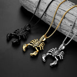 Tribal Scorpion King Pendant Necklace Stainless Steel Punk Rock Insect Jewelry