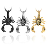 Tribal Scorpion King Pendant Necklace Stainless Steel Punk Rock Insect Jewelry