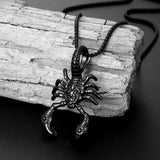 Tribal Scorpion King Pendant Necklace Stainless Steel Punk Rock Insect Jewelry