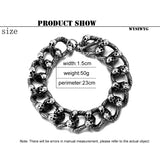 Men's Totem Skull Stainless Steel Punk Bracelet