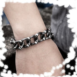 Men's Totem Skull Stainless Steel Punk Bracelet