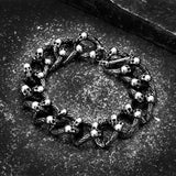 Men's Totem Skull Stainless Steel Punk Bracelet