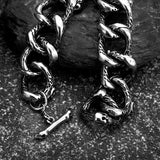 Men's Totem Skull Stainless Steel Punk Bracelet