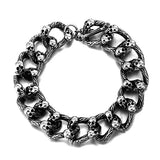 Men's Totem Skull Stainless Steel Punk Bracelet