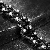 Men's Totem Skull Stainless Steel Punk Bracelet