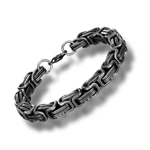 Men's Snake Bone Stainless Steel Bracelet Retro Punk Cuban Boy Cuff