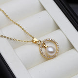 Pink Freshwater Pearl Pendant Necklace for Women