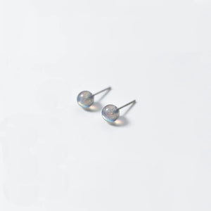 Natural Gray Moonstones 925 Sterling Silver Hook Earrings for Women