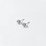 Natural Gray Moonstones 925 Sterling Silver Hook Earrings for Women