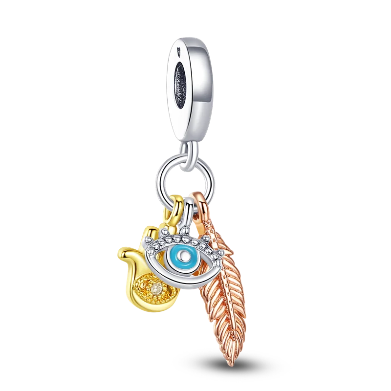 Rose Charm Beads for Bracelet, 925 Silver, Starfish Infinity Love Shape Gift