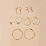 Green Acrylic Hoop Earrings Set Geometric Leopard Jewelry