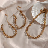 18k Plated Chain Bracelets Anklet for Women