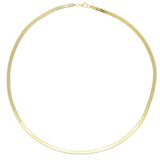 Punk Layered Flat Blade Snake Chain Choker Necklace for Women