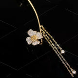Butterfly Tassel Flowers Earrings for Women - Elegant Jewelry