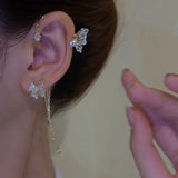 Butterfly Tassel Flowers Earrings for Women - Elegant Jewelry