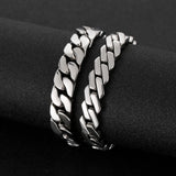 Men's Chain Cuban Bracelet 13mm Punk Stainless Steel